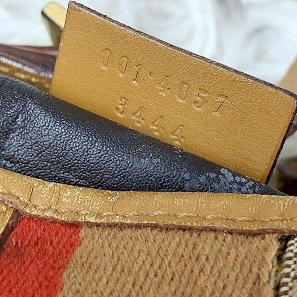 GUCCI Jackie Sherry Line GG Canvas Shoulder Bag Beige Red - Picture 11 of 11